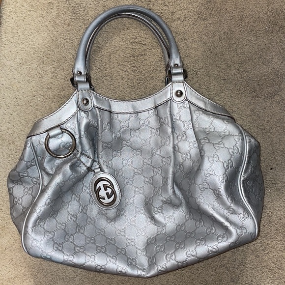 Gucci Handbags - Metallic Gucci sukey * authentic *